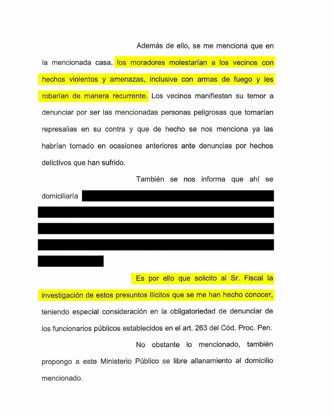 NO MÁS MIEDO ENTRE LOS VECINOS  Presentamos una nueva #denuncia con nombre, apellido y domicilio de una persona vinculada al tráfico de estupefacientes y amenazas con armas de fuego en la ciudad de #VenadoTu (1)