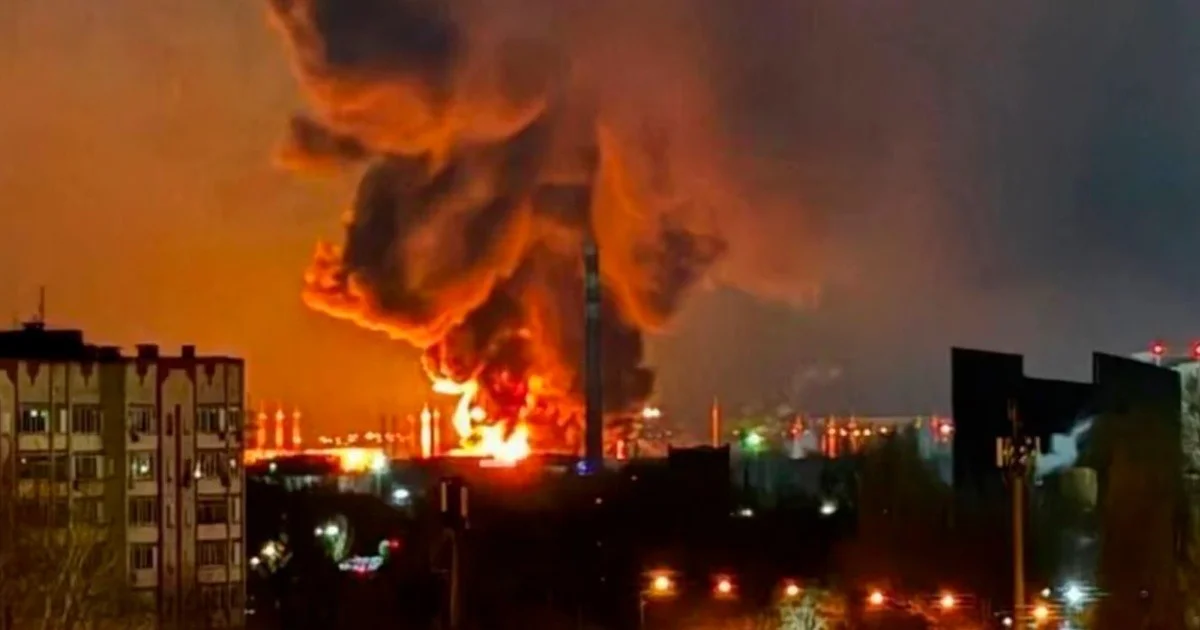 Un ataque con drones provocó un incendio en una terminal rusa