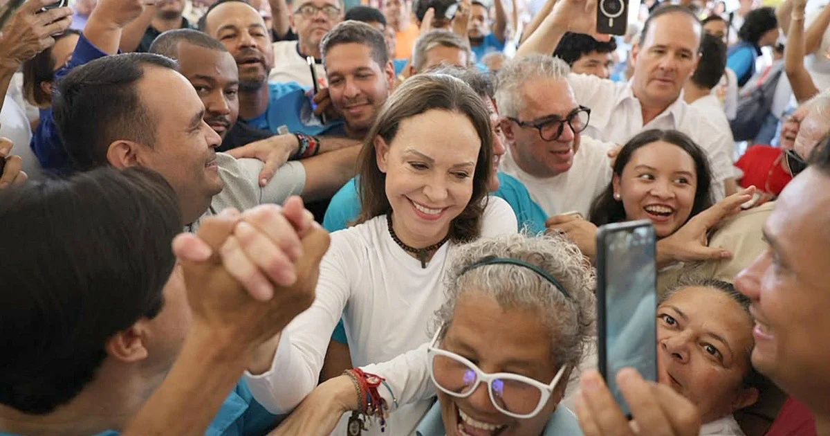 María Corina Machado volvió a Venezuela y reapareció en Lara