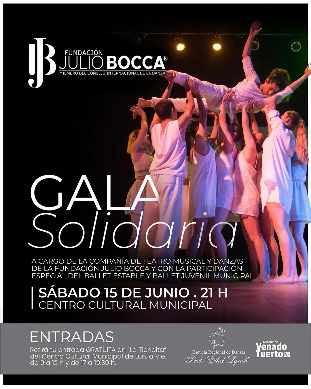 NOS VEMOS ESTE SÁBADO   Gracias a todos los que envían fotos y nos cuentan que ya buscaron sus entradas gratuitas para la GALA SOLIDARIA DE LA FUNDACIÓN JULIO BOCCA EN EL CENTRO CULTURAL MUNICIPAL, que ofrecerá la 