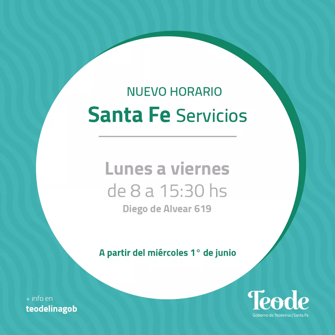 Feed Teode Nuevo horario Santa Fe serv